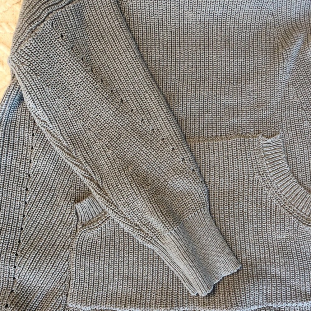 RDI Womens Mock Neck Kangaroo Pocket Tunic Sweater Size XL Pointelle Nordstrom - Picture 6 of 8